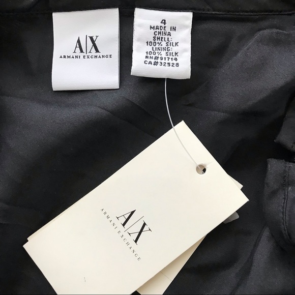 ♻️Reposted New AIX Armani Exchange black silk skirt in size 4 - Picture 4 of 11